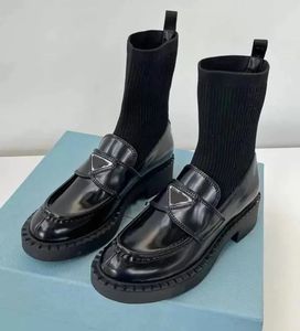 Moda inverno luxo monólito mulheres tornozelo botas triângulo couro escovado náilon robusto conforto calçados senhora martin motocicleta combate booty