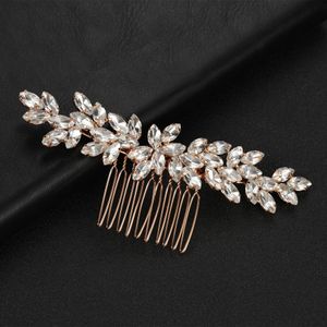 Fashion Rhinestone Hair Comb for Bridal Headpiece Wedding Hair Accessories Women Handmade Headdress Party Headwear