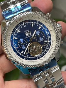 Yüksek kaliteli AAA moda erkek otomatik erkekler hareketli izle erkek 44mm izle Menwatch Montre, yüksek kaliteli relojes siyah kahverengi deri izlemeler