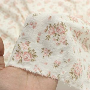 Fabric 140x50cm Thin Cotton Blended Fabric Making Soft and Breathable Small Floral Childrens Clothing Cloth 230419