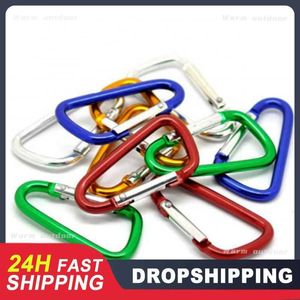 5 PCS Karabiner Typ D Karabiner mit Schloss Outdoor Klettern Camping Aluminiumlegierung Verriegelungsverschluss Schlüsselanhänger Multi Tactic Survival Gear Travel Kit P230420