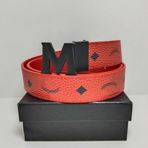 M Men designers belts classic fashion business casual belt wholesale mens waistband womens metal buckle leather width 2.5cm M belt with box