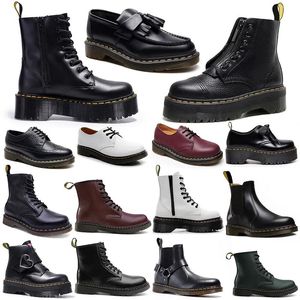 ブーツ2024 Doc Martens Designer Boot Martin Men Man Men Luxury Sneakersトリプルブラックホワイトクラシックアンクルショートブーティー