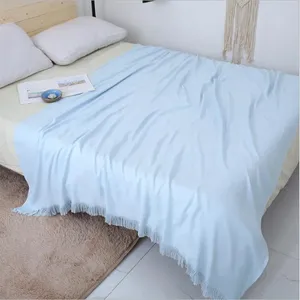 Blankets 150x200cm Pure Bamboo Fiber Blanket For Baby Kid Adult Summer Cool Throw Bed Sofa Comfortable Air Conditional Quilt