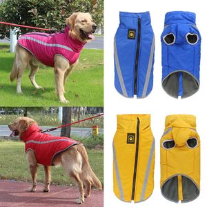 Abbigliamento per cani abiti da cane impermeabili per cani di grande inverno inverno calde giacche per cani grandi pile imbottite per pet cappotto per la sicurezza riflettente Design vestiti per cani 230419