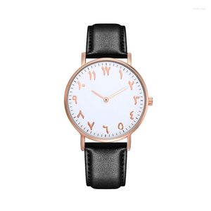 Orologi da polso Orologi da uomo ultra sottili Orologio minimalista Donna Regalo ottimale per la fidanzata Orologio da polso digitale in pelle con numero di orologio da polso