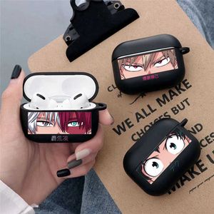 Hörlurstillbehör Anime My Hero Academia Soft Black Silicone Case for AirPods Pro 2 1 3 Protection Air Pods Earphone Cover Funda Coque J230420
