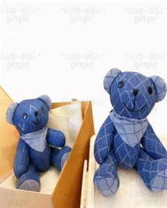 Denim Bear Dolls Hipster Top Fabric Girl039s och Boy039S Designer Dolls Emofriendly Nontoxic Cute Luxury Kids Toys6723955