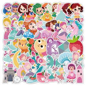 50pcs pack cartoon princess ملصقات الجدار ملصقات الجدار بالجملة ملصق فينيل ملصقات محمولة مقاومة للماء سيارات القرص الغيتار مربع الغيتار التزلج jdm ملصق الأمتعة