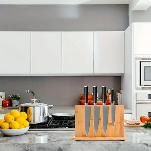 1 adet, manyetik mutfak bıçak tutucu, bambu manyetik bıçak depolama tahtası, manyetik bıçak bloğu, manyetik mutfak aletleri tutucu, mutfak tezgahı organizatör
