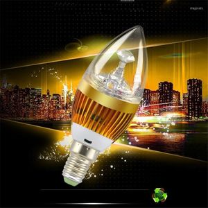 Moonlux 1pcs 3W E14 LED Candle Bulb Light Chandelier Crystal Lamp Warm White 85-265v