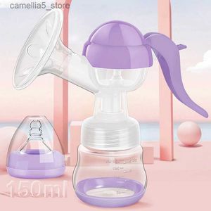 Tiralatte 150ML Tiralatte manuale Raccoglitore di latte BPA Free Comfort Aspirazione regolabile Pompa a mano in silicone Allattamento al seno Pompe per l'alimentazione del bambino Q231120