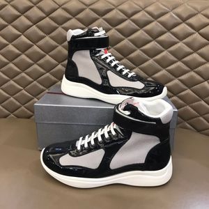 Fashion Men Casual Shoes Senior Cloudbust Running Sneakers Italy Luxury High Top Elastic Band Grid And Patent Leather Design Breathable Fitness Sports Shoes EU 38-45