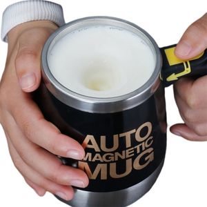 Tubllers Automatyczne samozwańcze kubek magnetyczny stal nierdzewna kawa Mleko mieszanie kubek Creative Blender Smart Mixer Thermal Cups 230419