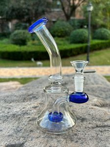 6inch Mini Glass Bong Hookah Reting Water Pipe Percolator Shisha Filter Bubbler w/ Ice Catcher Pipes Bongs Hookahs