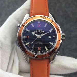 High Fashion Desighner Mens Automatic Mechanical 44mm Casual Mens Titta svartblå gummi rostfritt stål hölje för mens julklapp ingen låda