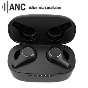 Mobiltelefon hörlurar nya TWS Active Noise Reduction Bluetooth Headset v5.0 Touch Control ANC Sports vattentät bas trådlöst hörlurar spel öronbud yq231120