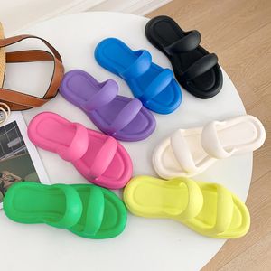 Mulheres fofas Eva Slippers Sof Sole Summer Beach Platform Sandals Women Anti Slip Slipper Slipim feminino Slides de Slides por sandália por slide do salto