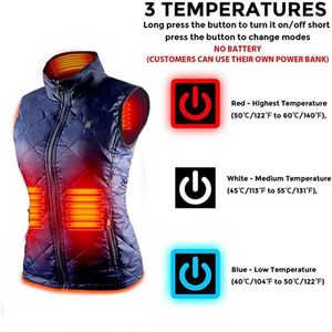 Hunting Jackets Women Heating Vest Autumn And Winter Cotton USB Infrared Electric Flexible Thermal Warm Jacket
