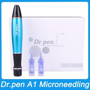 Trådlös DR Pen Ultima A1 med 2 patroner Trådlös Derma Microneedle Pen Skincare Kit MTS Behandling Professionals använder Meso Therapy Dermapen Beauty Machine