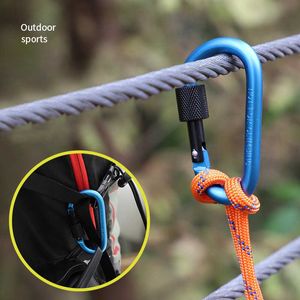 5 PCSCarabiners 1 PC Climbing D Shape Carabiner Aluminum Alloy Mountaineering Buckle Outdoor Camping Wind Rope Buckle Kettle Buckle P230420