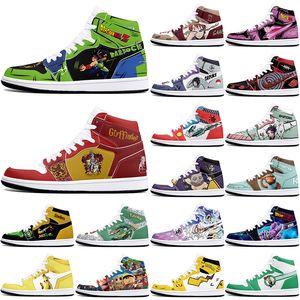 DIY classics new customized basketball shoes 1s sports outdoor for men women antiskid anime comfortable Versatile figure sneakers 36-48 452185