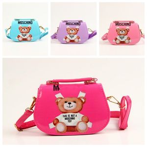 Children's bag new popular all-match little girl shoulder bag Fashion pattern Alphabet Princess girl crossbody bag A2