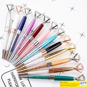 Metal Crystal Pen Big Diamond Crystal Ball5 School Supplies Student Gift Ballpo Office Office Business Signature Pen