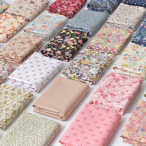 Fabric Floral Print Cotton Poplin Thin Fabric for DIY Children Clothes Handmade Accessories by the Meter 140x50cm 230419