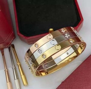 Amor parafuso pulseira designer pulseira de luxo jóias pulseira feminina clássico artesanato cor ouro/prata/rosa nunca desaparecer sem alergia charme pulseira