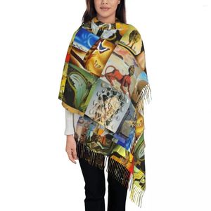 Sciarpe Scialli Avvolge Donna Inverno Caldo Grande Sciarpa morbida Arte Artista spagnolo Scialle Pashmina