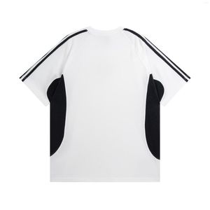 Japanisches Baumwoll-T-Shirt für Männer und Frauen, einfarbig, kurzärmlig, lose, runder Ausschnitt, unbedrucktes Hemd, Modemarke