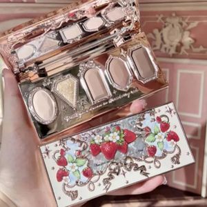 Eye Shadow Flower Knows Strawberry Rococo Series Eye Shadow 5 Color Matte Pearlescent Mashed Potato Texture Eyeshadow Makeup Cosmetics 231120