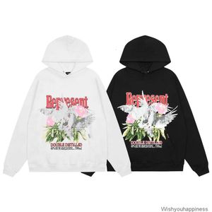 Sweatshirts Erkek Kadın Tasarımcısı Hoodies Moda Sokak Giyim Doğru Temsilci Çiçek Güvercin Baskı Düzenli Hoodie Gevşek Sonbahar/Kış Erkek Hoodie