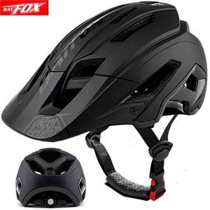 Езда на велосипедные шлемы Batfox UltraLight Cycling Gilme Bike Titanium Black Helme в Mold MTB-велосипедные шлемы Высококачественные EPS+ПК для взрослых велосипедной шлем P230419