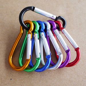 5 PCSCARABINERS 5PCS Красочный алюминиевый сплав R -образный карабиер Carabiner Carabiner Крюк пружинный зажигательный клип Camping Tiking Trainting Accorpsy A