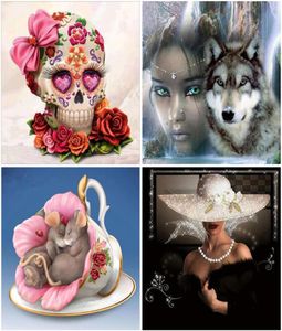 4PiecesLot DIY Cartoon 5D Diamond Painting Full Round Drill Diamond Embroidery Cross Stitch Picture Wall Art Home Decor9723307