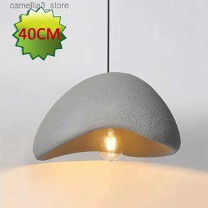 Ceiling Lights 40CM Nordic Scandinavian Style Pendant Lights Living Room Dining Table Bedroom Ceiling Bedside Wabisabi Decorative Hanging Lamp Q231120