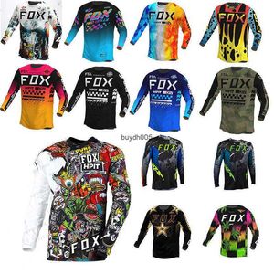 Maglietta da uomo 2023 New Style Downhill Mountain Bike Mtb Offroad Dh Moto Motocross Abbigliamento sportivo Abbigliamento Hpit Fox Racing Element