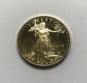 10 Pz. Non magnetico dom Eagle 2012 distintivo placcato oro 326 mm commemorativo statua americana libertà goccia accettabile co7658311
