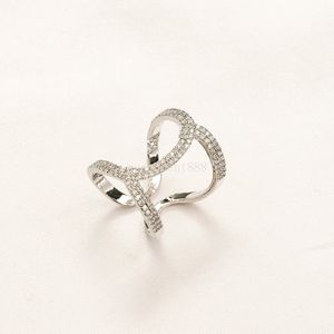 Letter Band Rings for Womens smycken Fashion Engagement Designer Diamond Ring