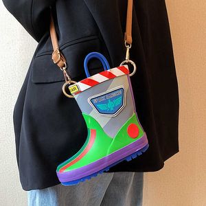 Torby na ramię spersonalizowane torby na buty niszowe projekt kobiety S 2023 Nowe buty deszczowe Telefon komórkowy Modne buty jedno ramię Crossbody Bag 230420