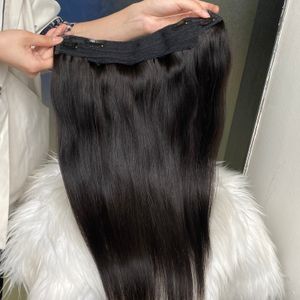 Clipe preto natural ondulado reto e sedoso em extensões de cabelo 100 g/lote mais vendido peruano brasileiro malaio indiano 100% remy cabelo humano virgem cru