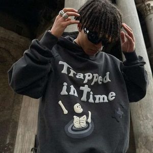 Designer hoodies dhgate trasig planet hoodie hoodie män tröja y2k hooded 3d skum graffiti brev tröjor hip hop haruku grafisk hoody kvinnor tröja