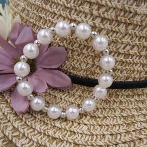 Strand Girls 8mm Pearl Armband Elastic Toddler Baby Armband smycken Little Girl Birthday Present Daughter Presenttillbehör för barn