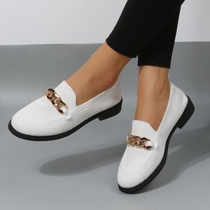 Obcasowe letnia sukienka Spring Spring Buty Moccasin Buty swobodny poślizg na pustych płaskich płaskich butach but butów dla kobiet