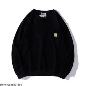 2023 Nya herrtröjor Sweatshirt North America Brand Carhart Sweater Classic Pocket Woven Label Thin tröja jacka
