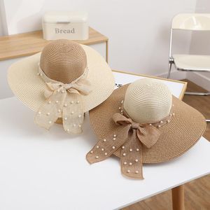 Wide Brim Hats Sun Hat Summer Anti-UV Lady Cap Ladies Fedora Plain Floppy Straw For Women Female Mesh Panama Beach