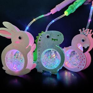 Party Decoration 2pcs Children Kids Girls Portable Glowing Lantern Toy Cute Cartoon Flamingo Light Hanging Pendant Birthday Gift