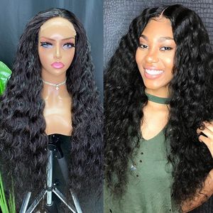 Malaysian Peruvian Indian Brazilian 180% Density 1b Natural Black Natural Wave 4x4 Transparent Lace Closure Wig 28 Inch 100% Raw Virgin Remy Human Hair BF09